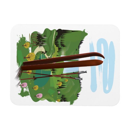 スキー場 マグネット (横)