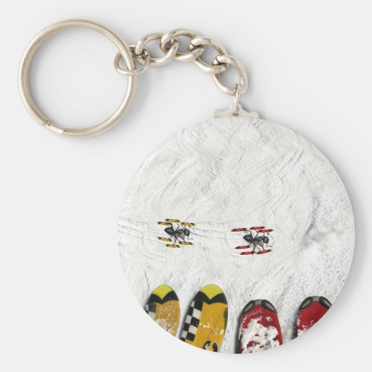 スキー場，通過 キーホルダー (正面)