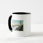 スキー大会のジャンプ マグカップ (正面左)