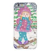 スキー女子かわいいiPhoneケース Case-Mate iPhoneケース (裏面)