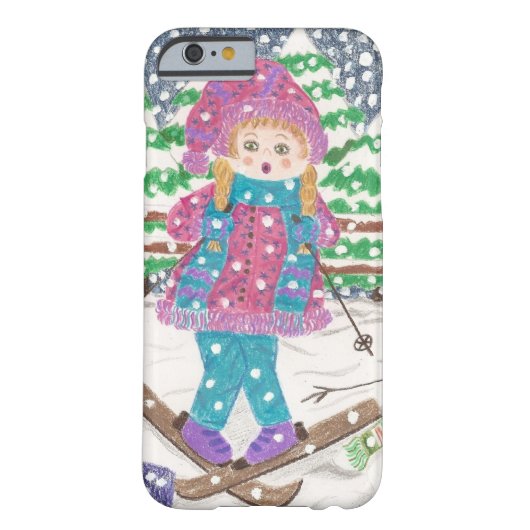 スキー女子かわいいiPhoneケース Case-Mate iPhoneケース (裏面)