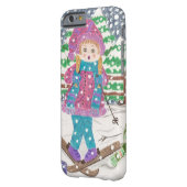 スキー女子かわいいiPhoneケース Case-Mate iPhoneケース (裏面左)