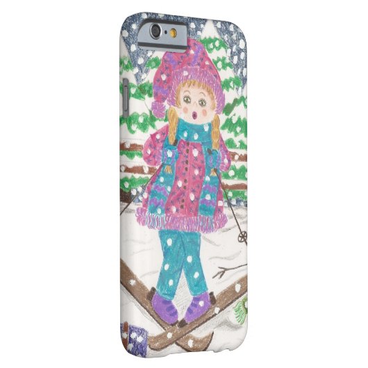 スキー女子かわいいiPhoneケース Case-Mate iPhoneケース (裏面/右)