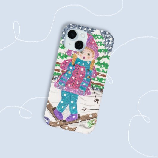 スキー女子かわいいiPhoneケース Case-Mate iPhoneケース