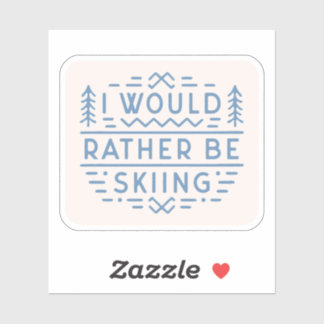 スキー好おもしろいきのスキー愛好家の美意識 シール