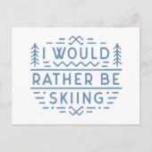 スキー好おもしろいきのスキー愛好家の美意識 ポストカード (正面)
