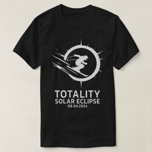スキー子供メンズウォメンズトータル太陽のエクリプス2024 Tシャツ (デザイン正面)