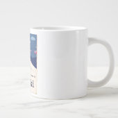 スキー学ヴィンテージ漫画。 ジャンボコーヒーマグカップ (右)