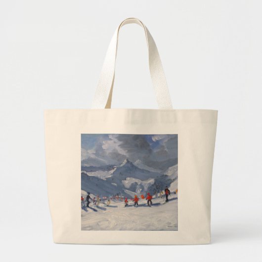 スキー学校Tignes 2009年 ラージトートバッグ (正面)