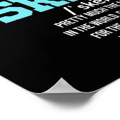 スキー定義スキースキーヤーのスノーボード冬 ポスター (角)