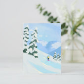 スキー山の雪 ポストカード (スタンド正面)