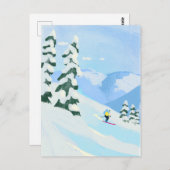 スキー山の雪 ポストカード (正面/裏面)