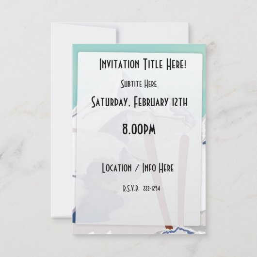 スキー山脈 招待状 (裏面)