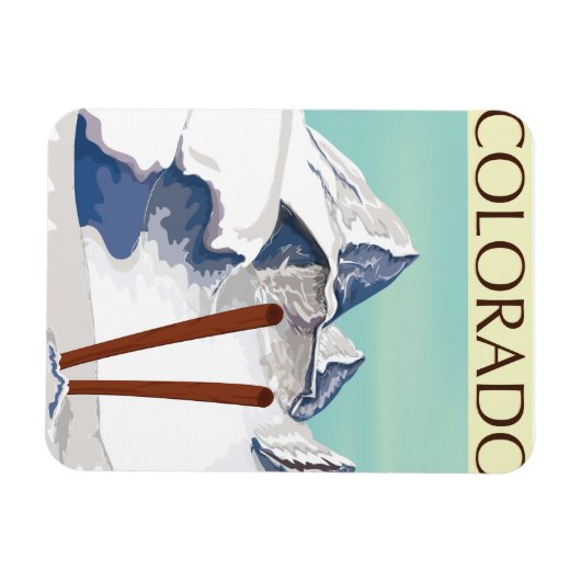 スキー山 マグネット (横)