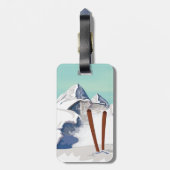 スキー山 ラゲッジタグ (裏面縦)