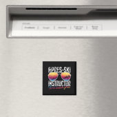 スキー後のインストラクター 初レッスン無料 楽しいスキーウェア マグネット (インサイチュ (食洗機))