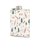 スキー後のピンクのシャンパン ブライズメイドへのギフト フラスク (左)