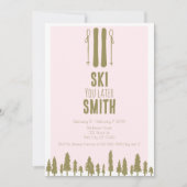 スキー後の冬のバチェロレッテ 招待状 (正面)
