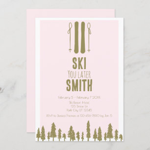 スキー後の冬のバチェロレッテ 招待状