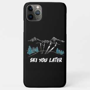 スキー後の山の冬のスポーツ iPhone 11 PRO MAXケース