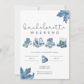 スキー後の独身最後の週末の予定 招待状 (正面)