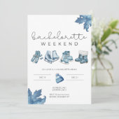 スキー後の独身最後の週末の予定 招待状 (スタンド正面)