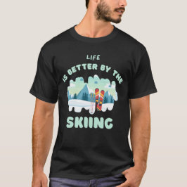 スキー愛好家のためのパーツTシャツの準備 Tシャツ