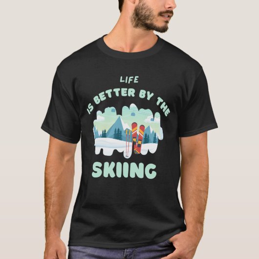 スキー愛好家のためのパーツTシャツの準備 Tシャツ (正面)