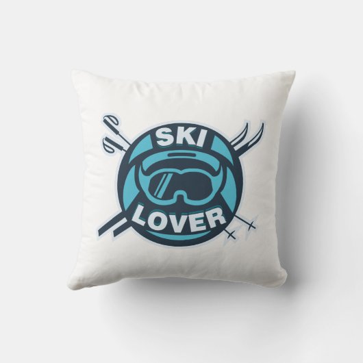 スキー愛好家ウィンタースポーツ クッション (裏面)