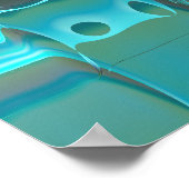 スキー抽象芸術アート ポスター (角)