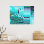 スキー抽象芸術アート ポスター (キッチン)