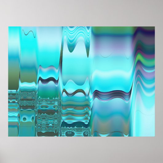 スキー抽象芸術アート ポスター (正面)