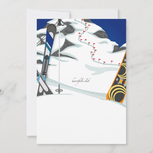 スキー招待状 招待状 (裏面)