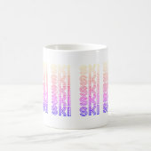 スキー数々のカラーモダンフォント コーヒーマグカップ (中央)