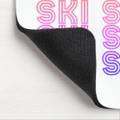 スキー数々のカラーモダンフォント マウスパッド (コーナー)