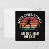 スキー旅行で老人の実力を過小評価するな 招待状 (正面/裏面)