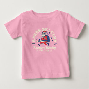 スキー旅行のカスタムデザインTシャツ(家族・友達・グループ) ベビーTシャツ