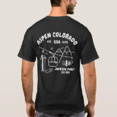 スキー旅行の家族や友達グループに合わせたカスタムデザイン Tシャツ (裏面)