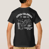 スキー旅行の家族や友達グループに合わせたカスタムデザイン Tシャツ (裏面)