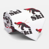 スキー旅行ポスターはがきキーチェーンマグネット ネクタイ (ロール)