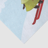スキー松の木かわいい雪スポーツ冬 薄葉紙 (詳細)