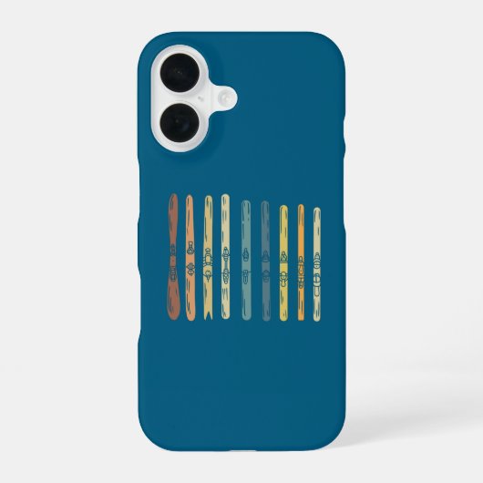 スキー板ギフト iPhone 16ケース (裏面)