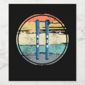 スキー板ヴィンテージ ワインラベル (シングルラベル)