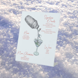 スキー水彩ドリンクバー 台座サイン