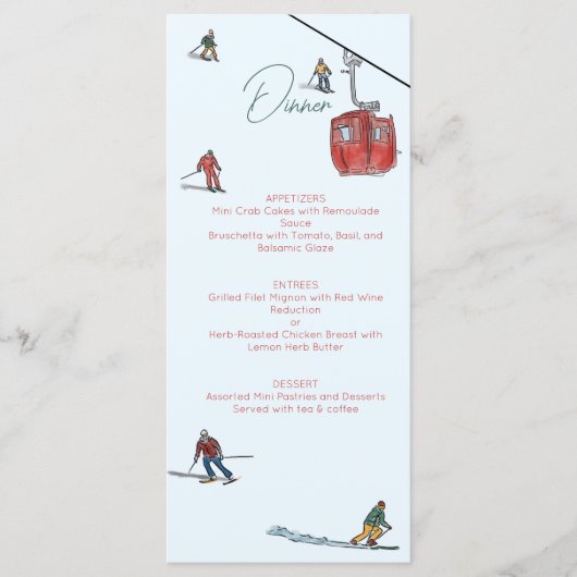 スキー水彩 メニュー (正面)