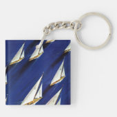 スキー溶接による帆船レガッタ キーホルダー (裏面)