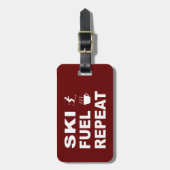 スキー燃料繰り返し ラゲッジタグ (正面縦)