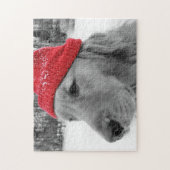 スキー犬のゴールデン・リトリーバー ジグソーパズル (縦)