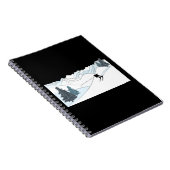 スキー生まれへ – スキーリゾートシーンウィンタースポーツ ノートブック (右側)