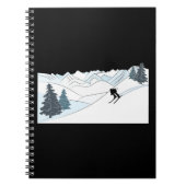 スキー生まれへ – スキーリゾートシーンウィンタースポーツ ノートブック (正面)